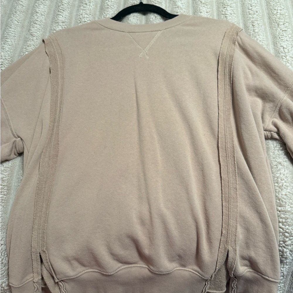 BKE Women's Light Pink Crew Neck Sweater